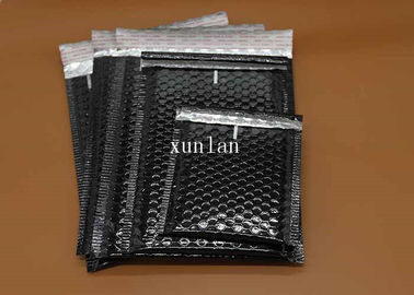 Black Heat Sealed Padded Mailing Envelopes With Bubble Wrap Inside For Lens