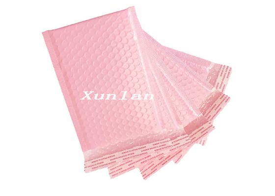 Lightweight Pink Metallic Bubble Mailers Shipping Packaging Bubble Wrap Mailing Envelopes