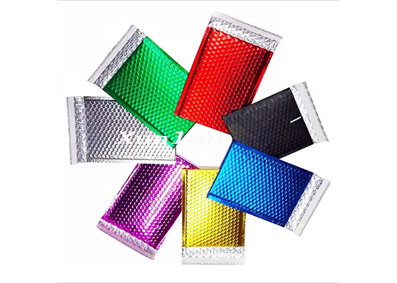 Small Parcels Packing Shiny Metallic Bubble Mailer Colored Air Padded Bag