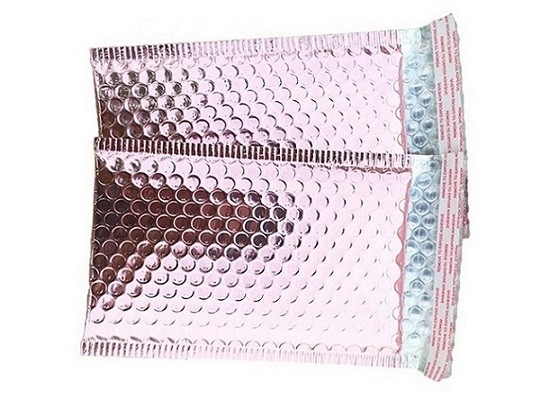 Pretty Rose Gold Metallic Padded Envelopes Bubble Bags For Shipping