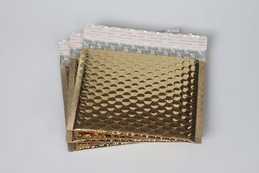 gold metallic bubble mailer 152*200+40mm gloss waterproof metallic bubble envelop for shipping
