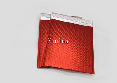 Matte Red Bubble Wrap Mailing Envelopes CD Size Printed With 2 Sealing Sides