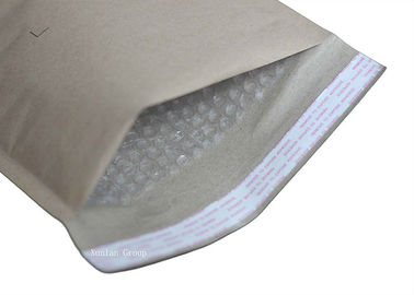 Multi Functional Kraft Paper Bubble Mailers Offset Printing With 2 Sealing Sides
