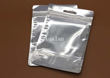 Silver Light Shield Aluminum Foil Envelopes Customized Design Logo / Size