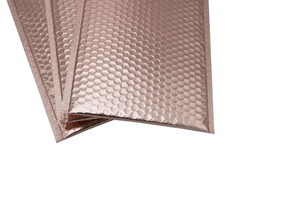 Rose Gold Metallic Bubble Wrap Lined Envelopes Hot Stamping