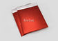 Matte Red Bubble Wrap Mailing Envelopes CD Size Printed With 2 Sealing Sides