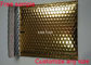 Custom Printed Gold Self Seal Bubble Mailers , Padded Envelope Bubble Mailers Plastic