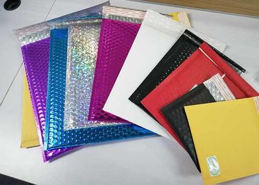 Multicolor Shiny Shipping Bubble Mailers , Durable Padded Letter Envelopes